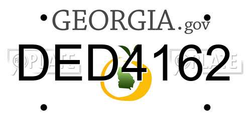 DED4162 Georgia License Plate