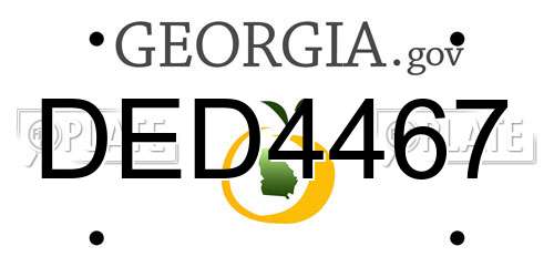 DED4467 Georgia License Plate