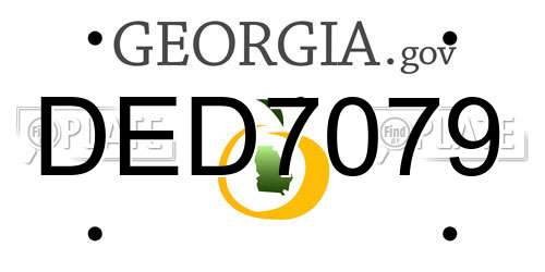 DED7079 Georgia License Plate