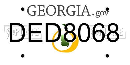 DED8068 Georgia License Plate