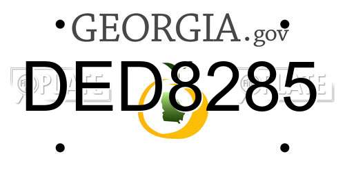 DED8285 Georgia License Plate