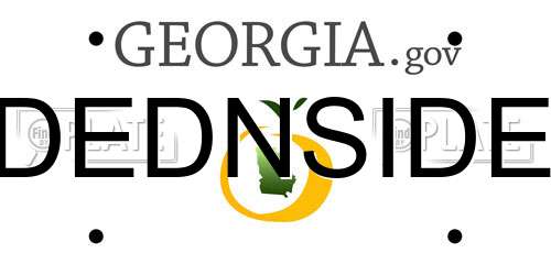 DEDNSIDE Georgia License Plate