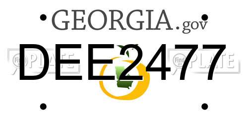 DEE2477 Georgia License Plate