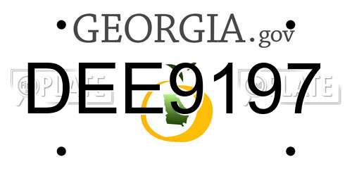 DEE9197 Georgia License Plate