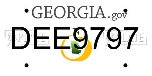 DEE9797 Georgia License Plate
