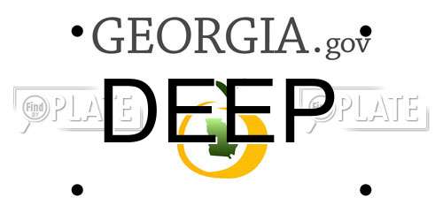 DEEP Georgia License Plate