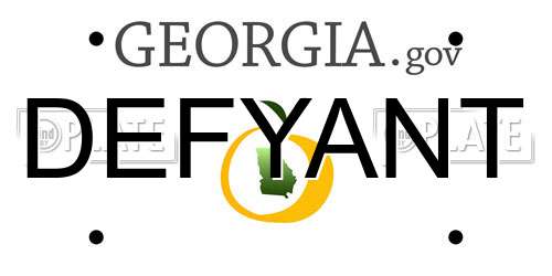 DEFYANT Georgia License Plate