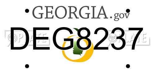 DEG8237 Georgia License Plate