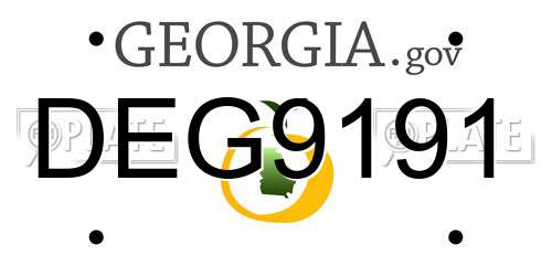 DEG9191 Georgia License Plate