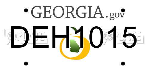 DEH1015 Georgia License Plate