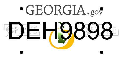 DEH9898 Georgia License Plate