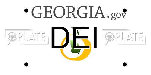 DEI Georgia License Plate