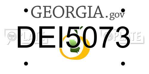 DEI5073 Georgia License Plate