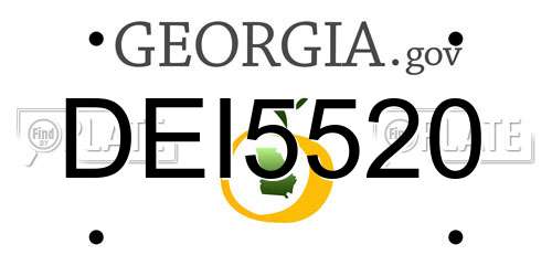 DEI5520 Georgia License Plate
