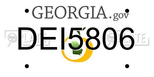 DEI5806 Georgia License Plate