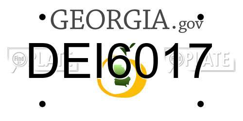DEI6017 Georgia License Plate