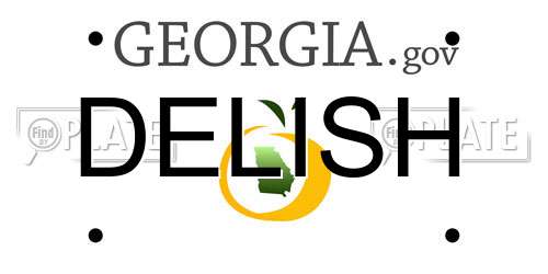 DELISH Georgia License Plate