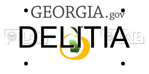 DELITIA Georgia License Plate