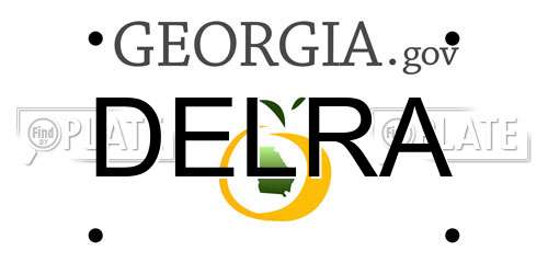 DELRA Georgia License Plate