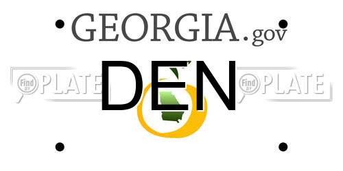 DEN Georgia License Plate