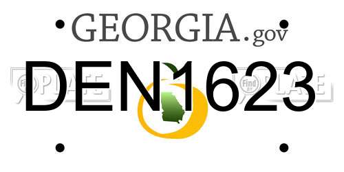 DEN1623 Georgia License Plate