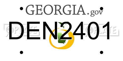DEN2401 Georgia License Plate