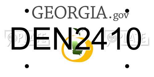 DEN2410 Georgia License Plate