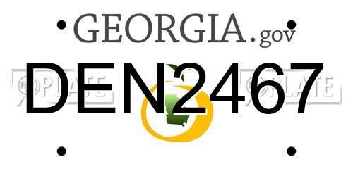 DEN2467 Georgia License Plate