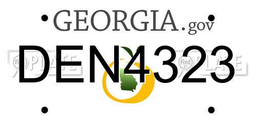 DEN4323 Georgia License Plate