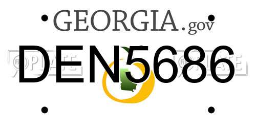 DEN5686 Georgia License Plate