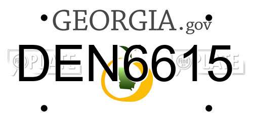 DEN6615 Georgia License Plate