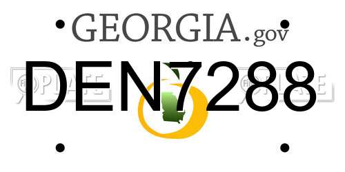 DEN7288 Georgia License Plate