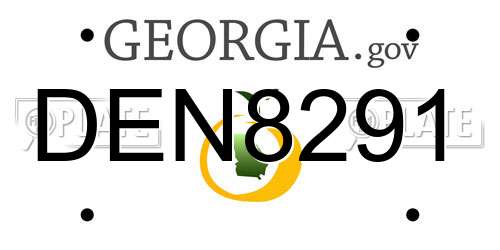 DEN8291 Georgia License Plate