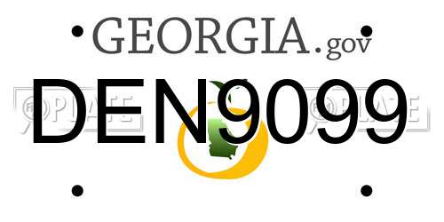 DEN9099 Georgia License Plate