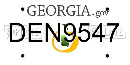 DEN9547 Georgia License Plate