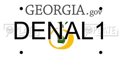 DENAL1 Georgia License Plate