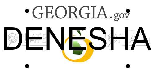 DENESHA Georgia License Plate