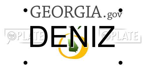 DENIZ Georgia License Plate