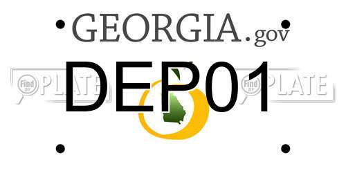DEP01 Georgia License Plate