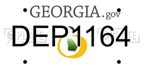 DEP1164 Georgia License Plate