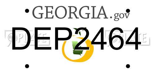 DEP2464 Georgia License Plate