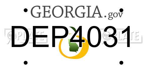 DEP4031 Georgia License Plate