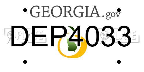DEP4033 Georgia License Plate