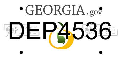 DEP4536 Georgia License Plate