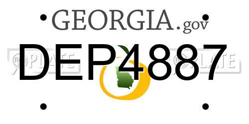 DEP4887 Georgia License Plate