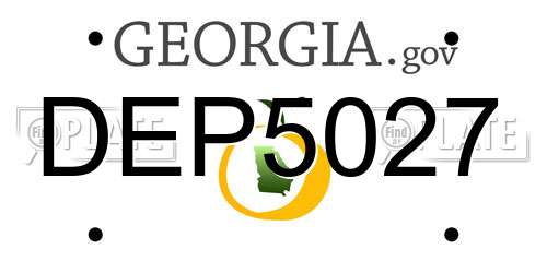 DEP5027 Georgia License Plate
