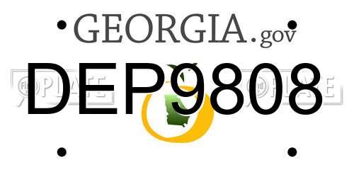 DEP9808 Georgia License Plate