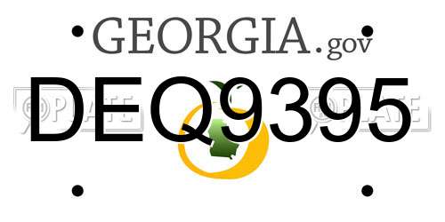 DEQ9395 Georgia License Plate