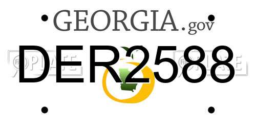 DER2588 Georgia License Plate