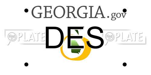 DES Georgia License Plate